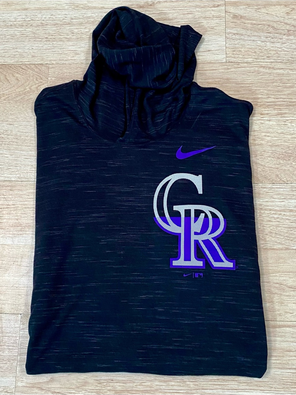 Nike Colorado Rockies Hoodie Mens 2XL Dark Gray / Black MLB Lightweight Pullover